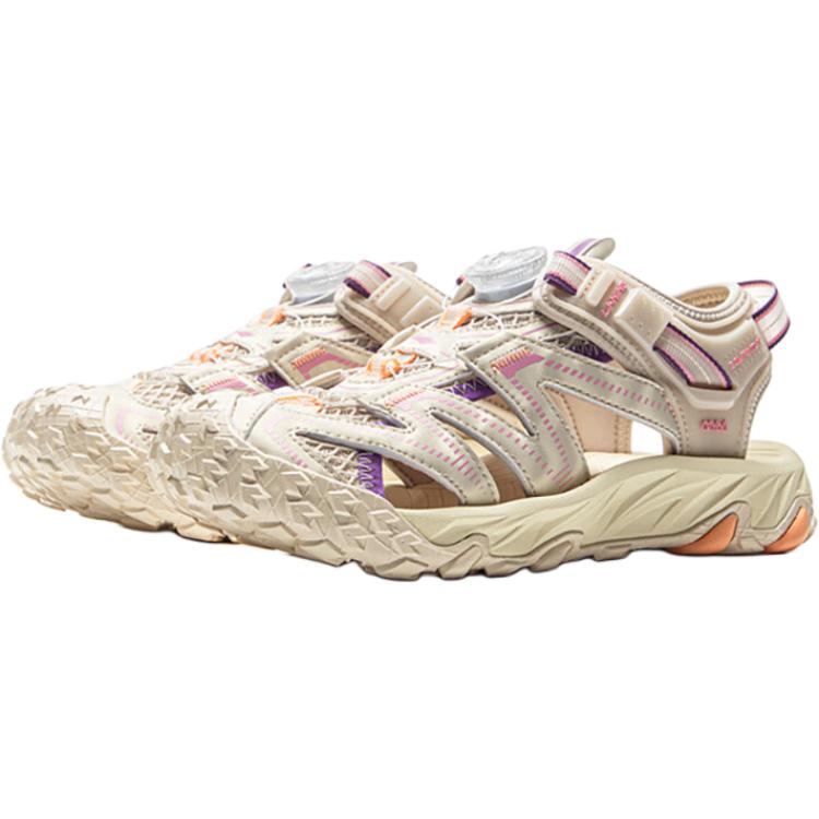 Li Ning Детские уличные сандалии из синтетической кожи, классические, удобные, универсальные, нескользящие, износостойкие, с низким верхом, детские сандалии, персиково-розовые YKEV014-6