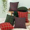 2pcs 30x50cm 45x45cm Christmas Plaid Cushion Covers Red Checkered Scottish Tartan Classic Gift Throw Pillowcase Home Decorative