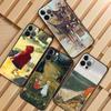Чехол для мобильного телефона Apple Iphone 13 12 11 Pro 7 8 Plus, черный Cubierta X Xr 6 6s 5 5S, роскошный чехол Funda Para Movil с мультяшным пейзажем для девочек