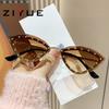 Retro European and American frameless sunglasses, women's concave shape, sweet and cool Spice girl style sunglasses, trendy fashion sunshade sunglasse