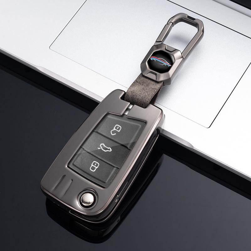 Металлический чехол для ключей от автомобиля для Volkswagen VW Polo Golf 7 MK7 Tiguan passat для Skoda Octavia Kodiaq Karoq для Seat Ateca Leon, сумка для ключей