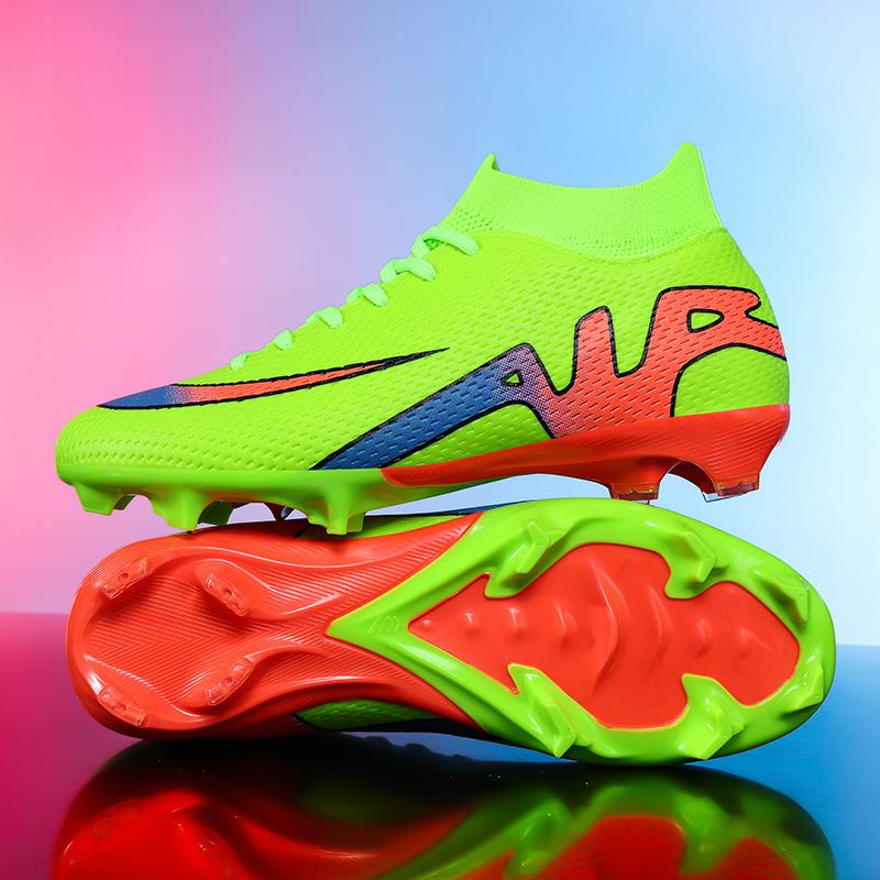 Новые мужские футбольные бутсы, шипы для травы, высокие, нескользящие, футбольные кроссовки для футзала, высококачественные, для матчей, для зала, горячая распродажа, для улицы