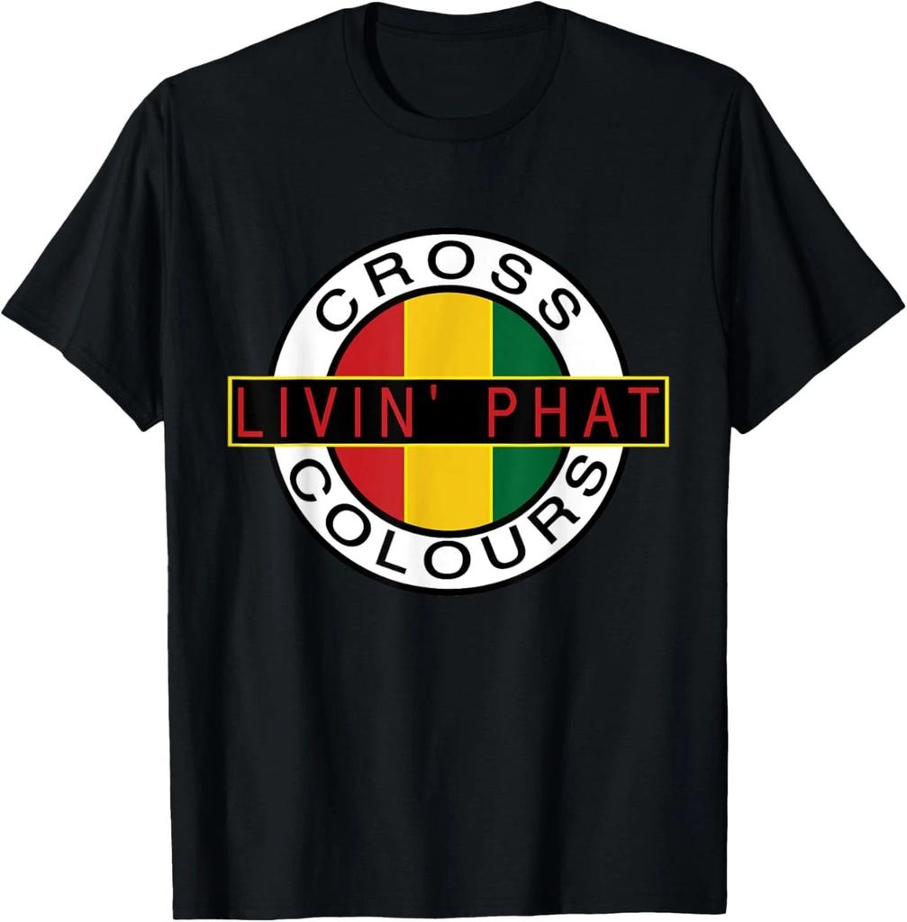 CROSS COLOURS Ретро Графика 1990-х Винтажная Унисекс-Взрослая Футболка топы