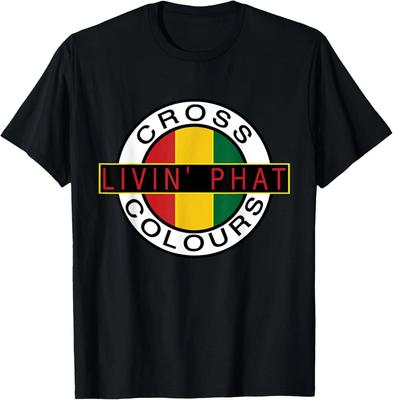 CROSS COLOURS Ретро Графика 1990-х Винтажная Унисекс-Взрослая Футболка топы