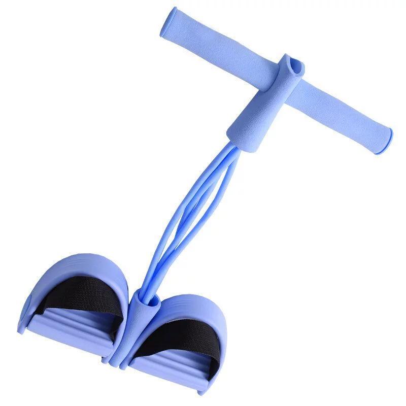 Многофункциональная фитнес-педаль для ног с 6 эспандерами для приседаний, тонизирования живота и упражнений для рук