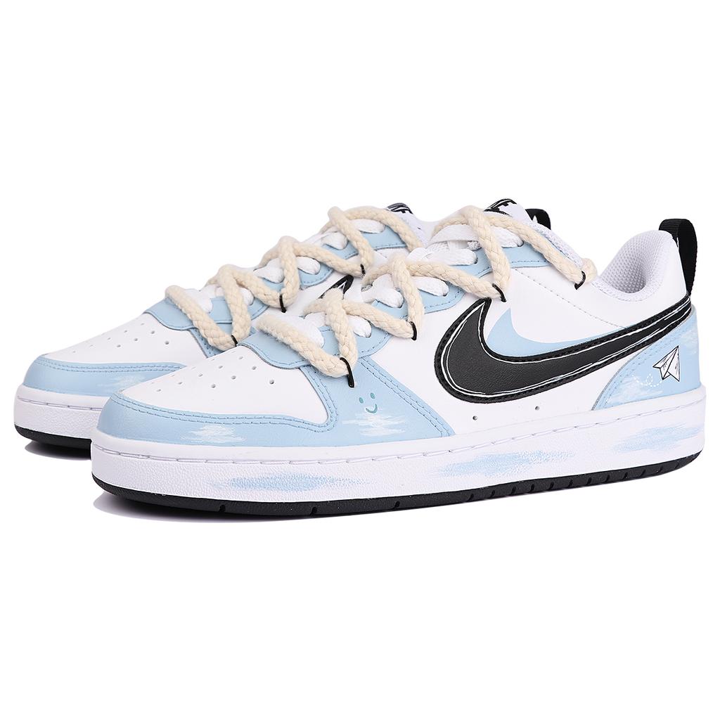 Nike Кроссовки Court Borough Low 2 Низкие Скейтбордические GS Синий Белый BQ5448-104(КомандаТри- )