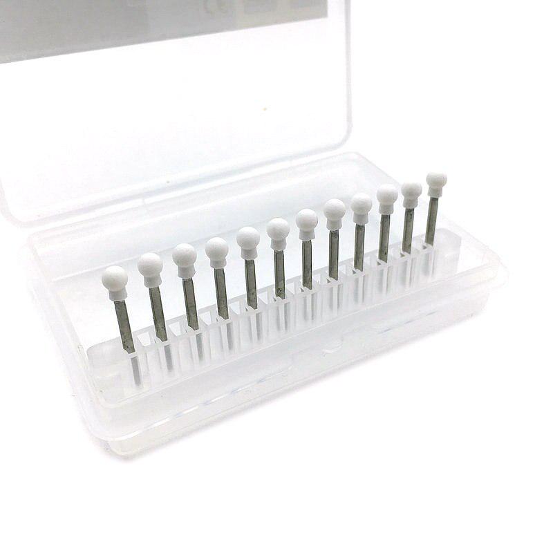 12 шт./компл., стоматологический полировальный камень, наконечник из фарфоровой смолы, полировальные боры FG, круглые инструменты из белого камня, RD1, отбеливание зубов