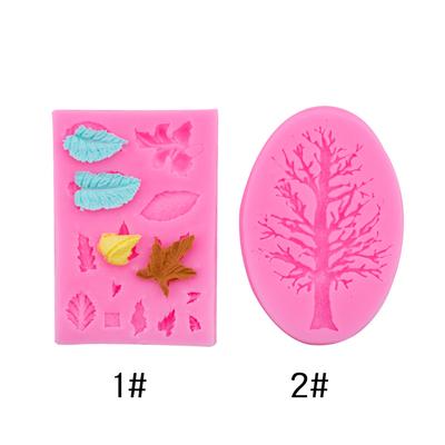 Мертвое дерево, кипарис, рождественская елка, маленькое дерево, разноцветные листья, кленовый лист, серия Sen, украшение, помадка для торта, шоколад