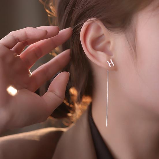 Шикарные серьги-подвески с 26 английскими буквами, уютное украшение для ушей