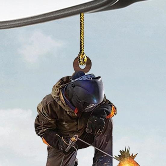 Сварочные украшения для рождественской елки 2D плоское сварочное украшение акриловое украшение для подвешивания на рождественскую елку подарки для мужчин сварщиков