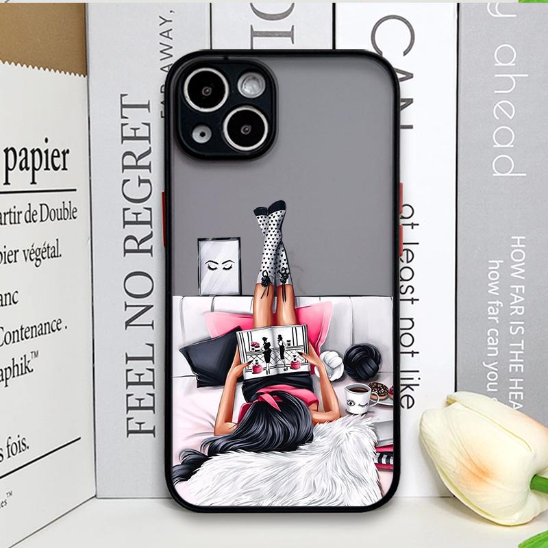 Модный Чехол для Телефона Городская Девушка для iPhone 17 16 Pro Max 16e Mini 15 14 13 12 11 XS MAX X XR 7 8 14 Plus Красивые Женщины Жесткий Чехол