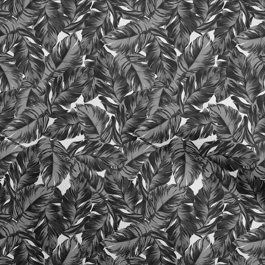 oneOone Cotton Flex Light Blue Fabric Tropical Leaf Dress Material Fabric Print Fabric By The Yard 40 Inch