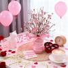 Valentines Day Decorations Red Heart Berries Picks Artificial Valentines Day Floral Cuttings for Home Office Wedding Anniversary Party Decor Gift