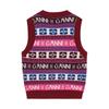 Ganni FW23 Вязаный жилет с логотипом, смесовая шерсть, женские жилеты, разноцветный K2121999