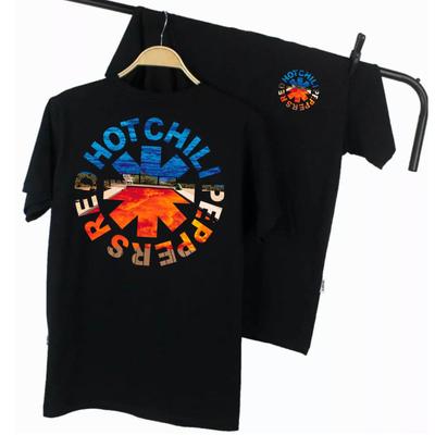 Лето 2025 ХИТ ПРОДАЖ Футболка группы RHCP 100% хлопок гребенной 24s Премиум качества Футболка группы Red Hot Chili Peppers Хип-хоп футболки