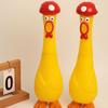 Снятие стресса Кричащая курица игрушка Водонепроницаемый ПВХ Желтый цыпленок Пищалка игрушка Квохчущий Звукоиздающее животное игрушка Розыгрыш Подарок