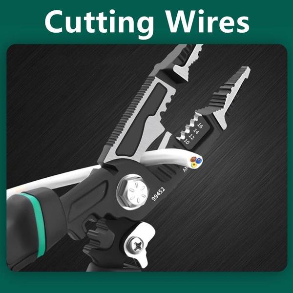 9-in-1 Wire Stripping Pliers Household Wire Pliers Broken Wire Peeling Pliers Professional Labor-saving Pliers Electrician Pliers