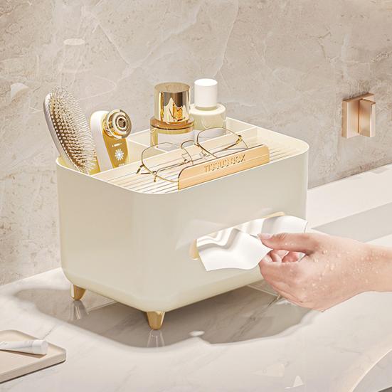 Многофункциональный держатель для салфеток Yousheng с отделениями для хранения, прямоугольный органайзер для салфеток большой емкости