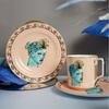 Креативная керамическая десертная тарелка с рисунком морского бога, посуда, фарфоровые тарелки, кружки
