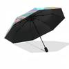 Unicorn, Rainbow- Automatic umbrella, Four Seasons Portable Folding Umbrella, Suitable for Men and Women, Travel, Daily Compact Umbrella, Ou