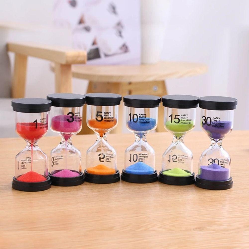 Toys Toothbrushing Timing Black Cover Hourglass Timer Sandglass Desktop Ornament Time Funnel