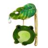 Creative Lotus Leaf Frog Brooch High-End Female Cute Animal Corsage Niche Design Sense Anti-Light Pin With Jewelry