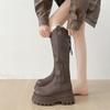 Queen Fan Black Retro Thick-soled Heightening Boots Women's 2025 New Summer Skinny Versatile Knight Boots
