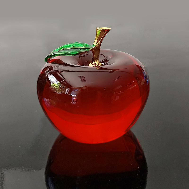 Хрустальное яблоко Креативный подарок Фестиваль Атмосфера Украшения Рождественское веселье Яблоко Украшение для автомобиля Украшение для дома Ремесла