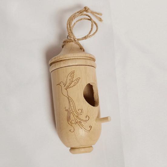 Домик для колибри, натуральный деревянный домик для гнездования колибри, изготовленный вручную, подвесной домик для птиц