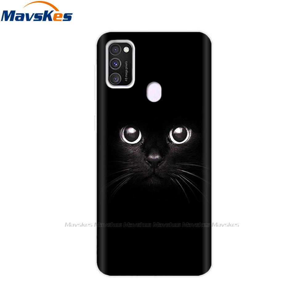 Чехол для Samsung Galaxy M21 Задняя крышка Мягкий силиконовый TPU Чехол для телефона Для Samsung Galaxy M20 M21 M30 M30s M31 Чехол Защитный бампер