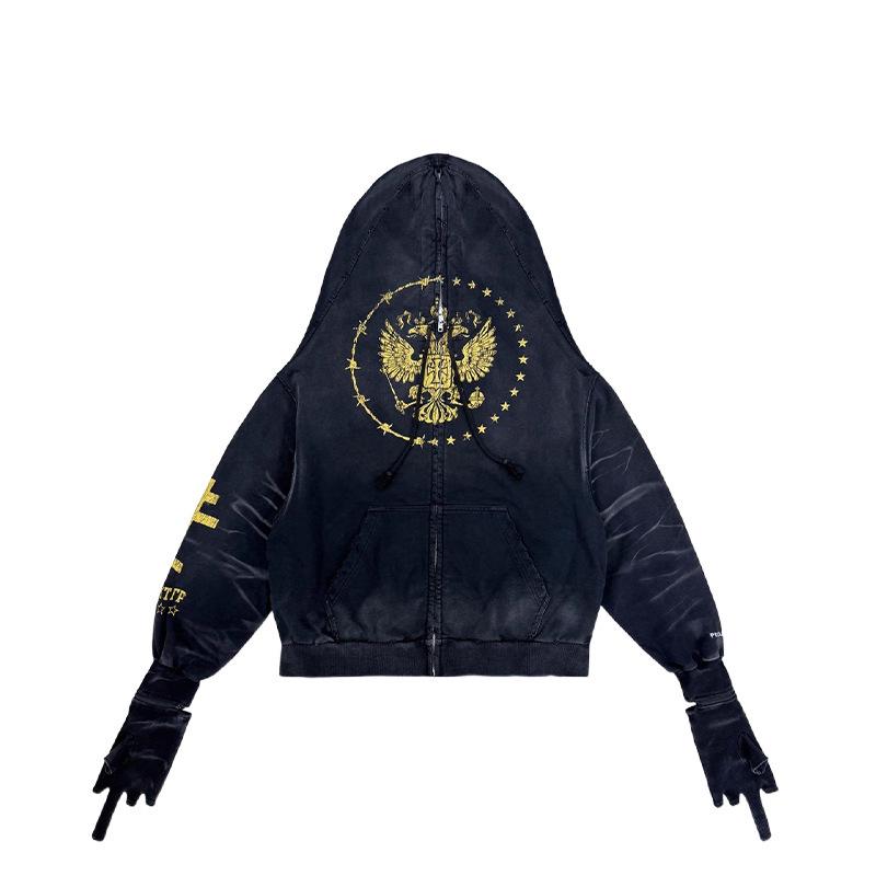 Мужская куртка Grailz Американская перчатки-трансформеры на молнии кардиган худи