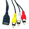 5Feet/1.5M Usb 2.0 Female To 3 Rca Male Video A/V Camcorder Adapter Cable