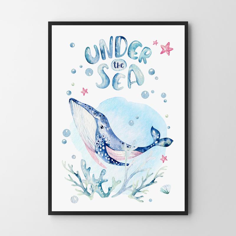 Плакат детская комната кит рейтинг