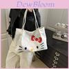 Канвас-сумка Hello Kitty с контрастными цветами, большая вместимость, для повседневного использования