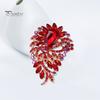 Elegant Colorful Rhinestone Glass Brooch Vibrant Color Irregular Shape Pin Shawl Scarf Suit Collar Badge Outfit Accessories