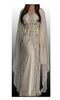 WHITE Moroccan Stylish Caftan Georgette Jacket Gown Dress Islamic Kaftan Dubai