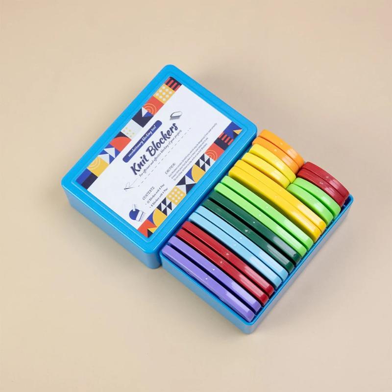 Набор из 20 шт. Премиальных блокираторов для вязания из нержавеющей стали с блокирующими гребнями и ковриками 2 размеров. Идеальные принадлежности для вязания и вязания крючком своими руками.