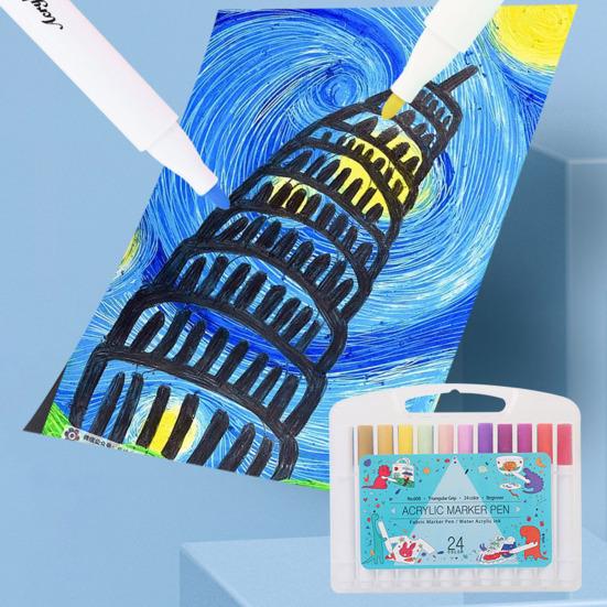Набор акриловых маркеров Цветные маркеры с цветными колпачками Нетоксичные маркеры для художников и студентов для рисования и письма Школьные
