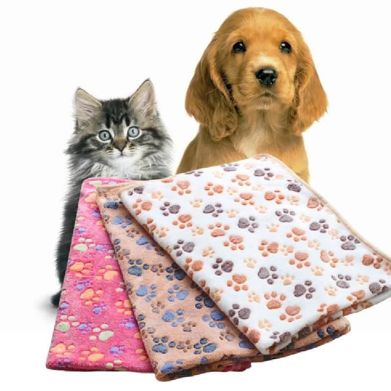 Print Paw Pet Soft Blanket Dog Cat Beds Coral Fleece Mat Warm Pets Products