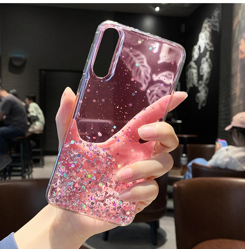 Для Huawei P40 Lite Чехол Блестящий Глиттерный Чехол Huawei P50 P40 P30 Pro P20 P10 P9 Lite Mate 40 30 20 Honor 50 10i 10 20i Pro Чехлы