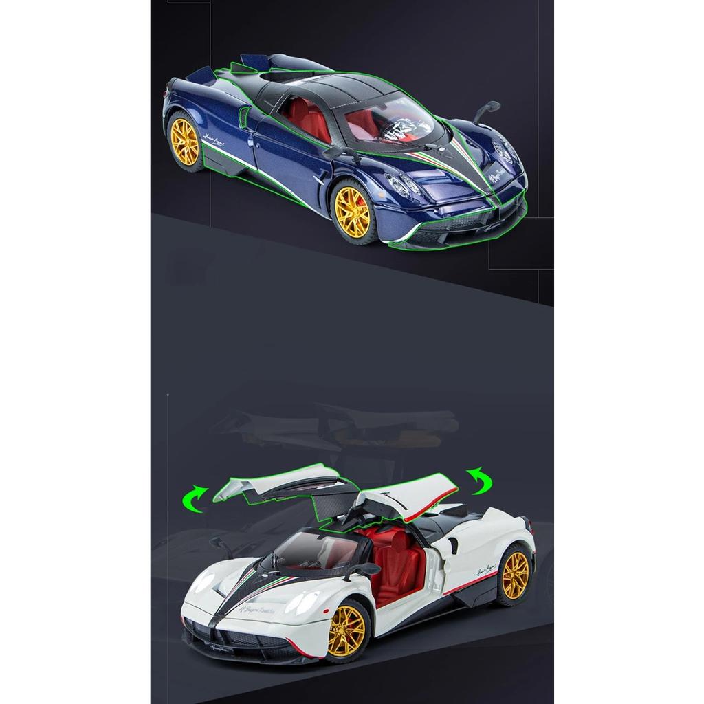 1/24 Pagani Huayra Dinastia Суперкар Сплав Автомобиль Литье под давлением Модель Звук и Свет Модель Автомобиля Игрушка Коллекция Детский Подарок