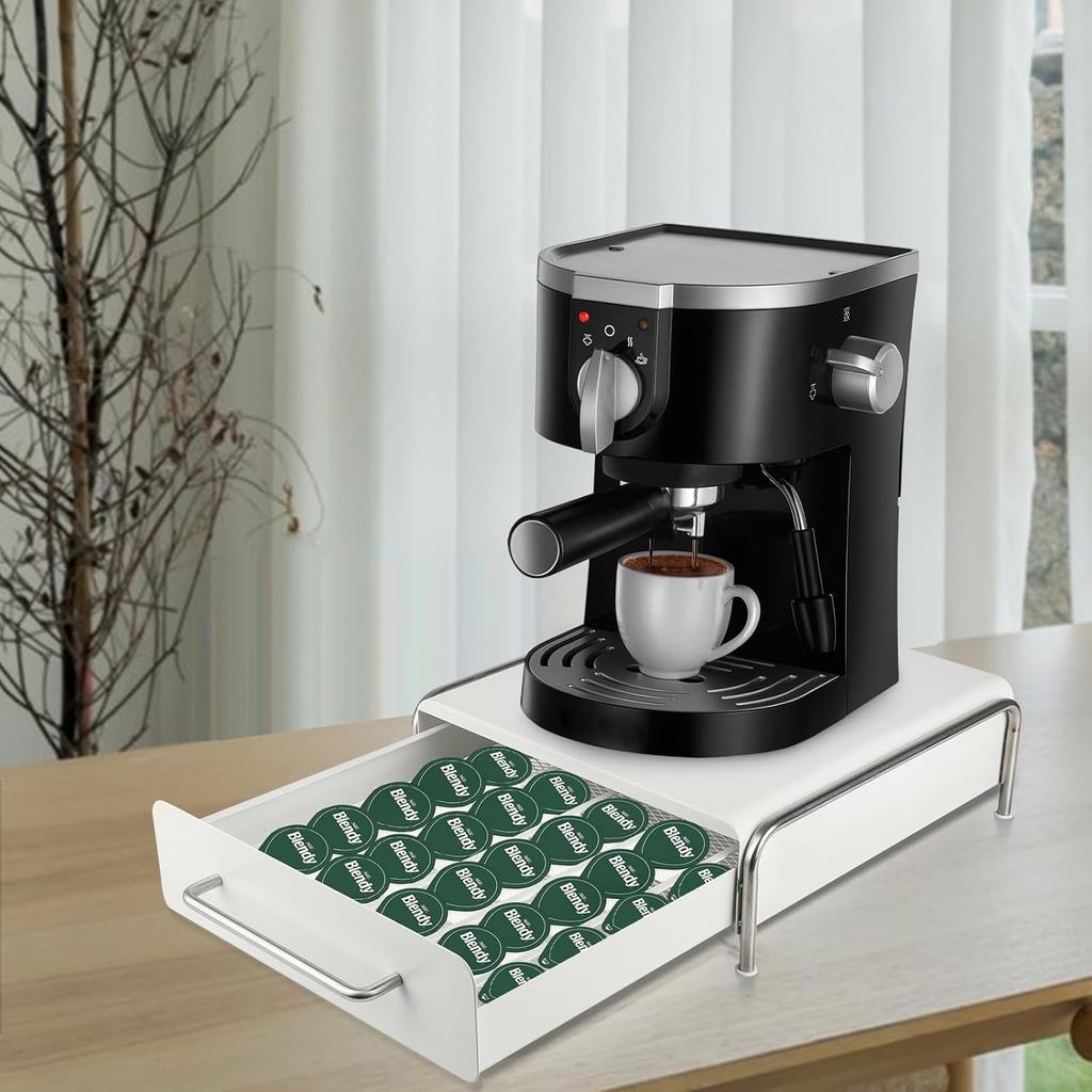 Ящик для хранения капсул HEEOREV, держатель для кофейных капсул, металлический ящик для хранения капсул, держатель для 1 ящика, пыленепроницаемый, легко чистится, идеально подходит для небольших