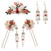 Pearl Hanfu Hair Stick Flower Butterfly Hair Comb Antique Chinese Style Hairpin Set  Hairstyle Tool