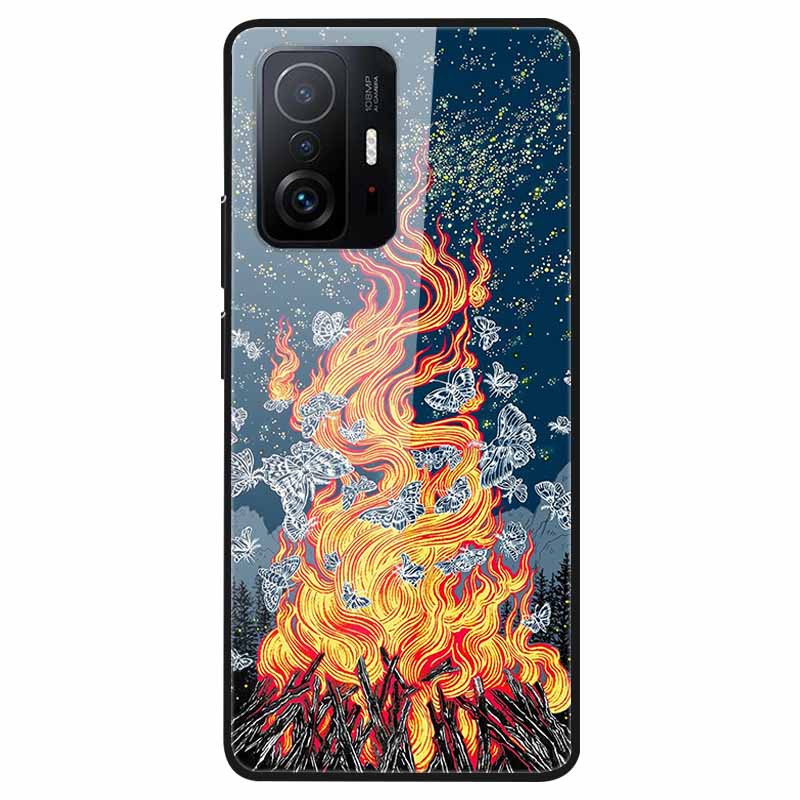 Для Xiaomi 11T Закаленное Стекло Чехол Мягкий Бампер Жесткий Funda Для Xiaomi mi 11T Pro Чехол для Телефона 11 T 11T Pro 11TPro Задняя Крышка Корпуса