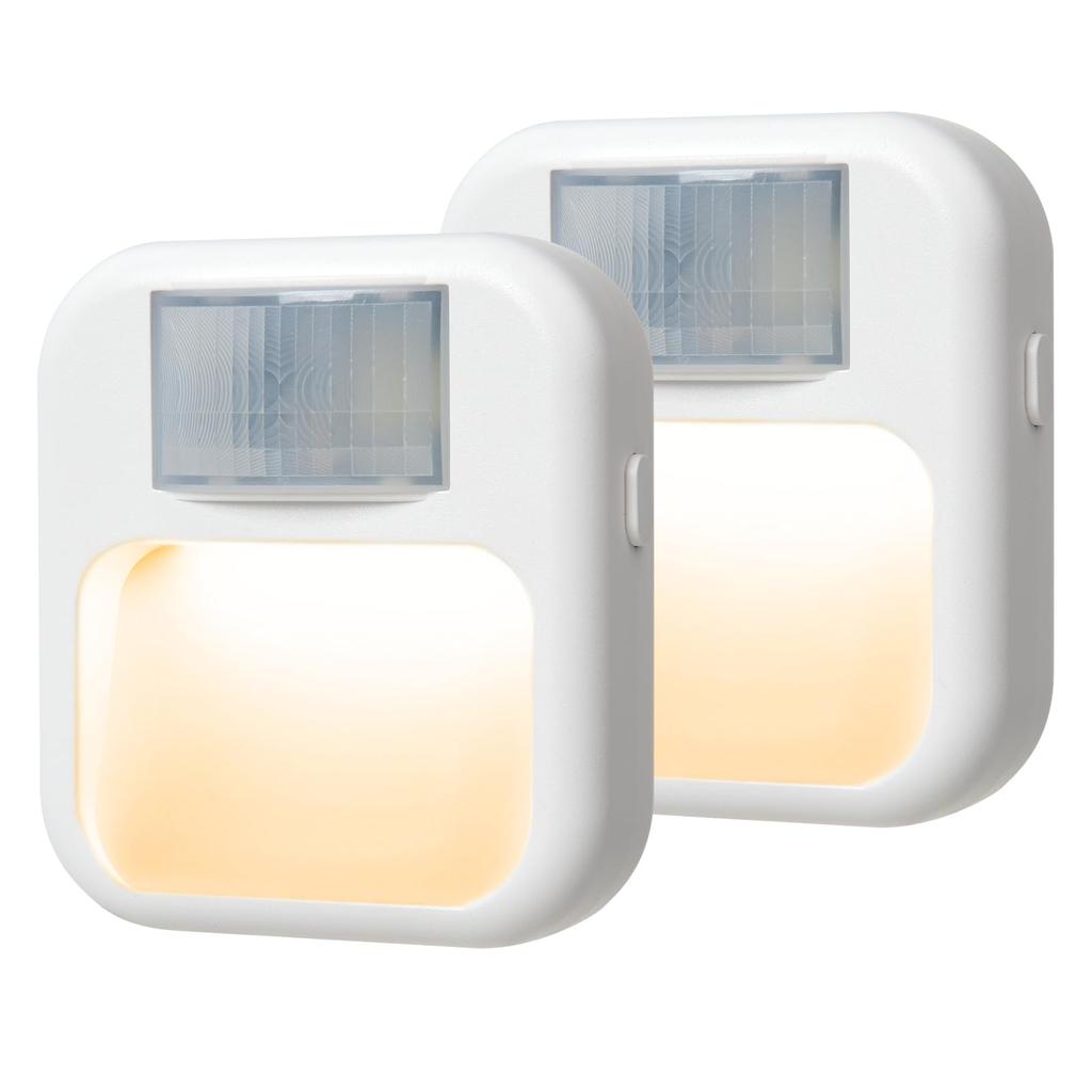 Indoor Light Sensor Light, Outlet Compatible, DimmableWarmWhite, Footlight, Foot Light for Entryway, Hallway, Bedroom, Bathroom, Energy-Saving