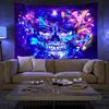 Skull Mushroom Fluorescent Tapestry Home Decor Aesthetics Hippie Bedroom Decoration  Living Room