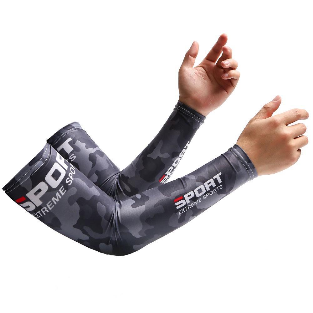 new sunscreen ice sleeves ice silk sleeves men's sleeves hand sleeves ultraviolet ice silk arm guards arm sleeves summer High Quality