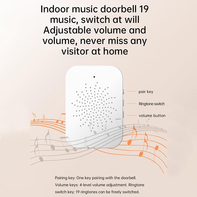 Музыкальная шкатулка M8 Tuya Ding Dong, Wi-Fi, удаленная домашняя камера наблюдения, домофон, визуальный дверной звонок, изменение голоса, ИК-ночное видение, обмен приложениями, батарея типа C