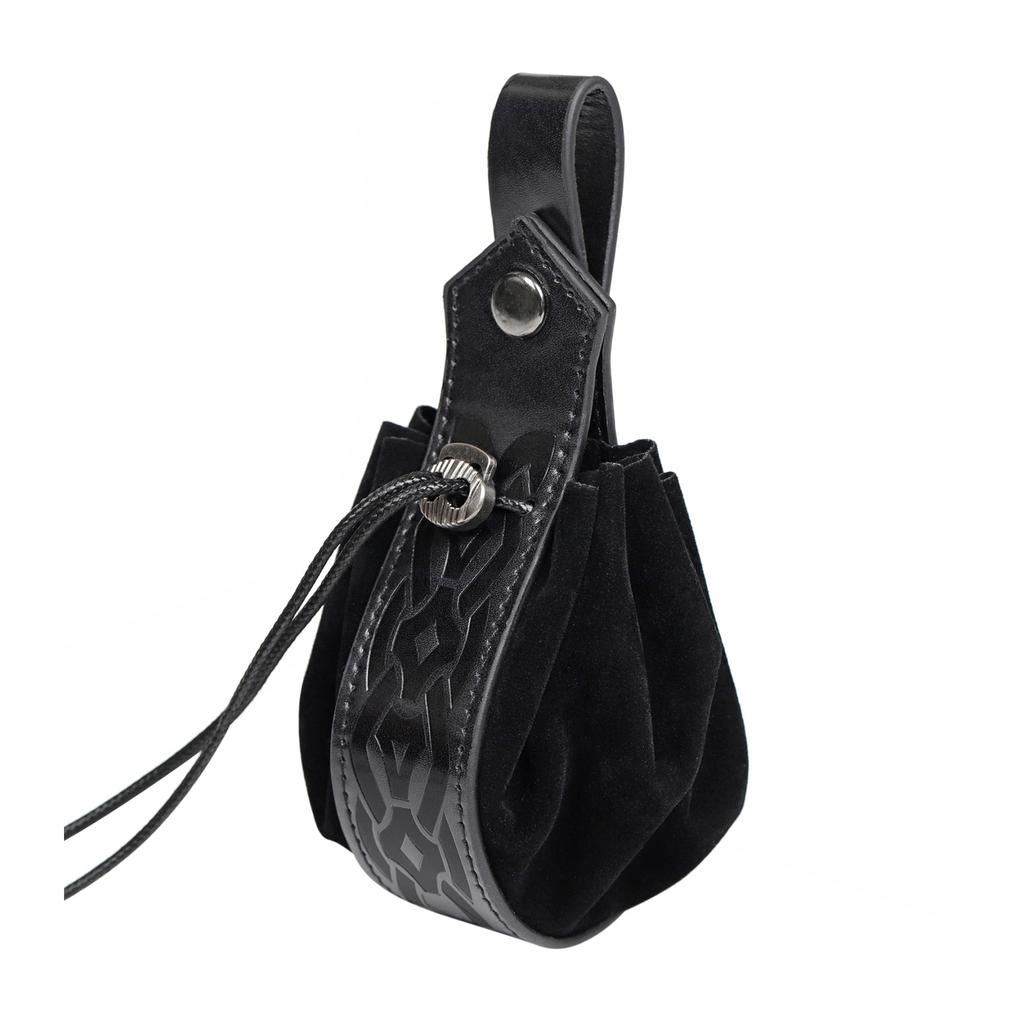 Medieval PU Leather Pouch Vintage Drawstring Bag Waist Pack Portable Halloween Coin Purse Dices Bag Easy To Use