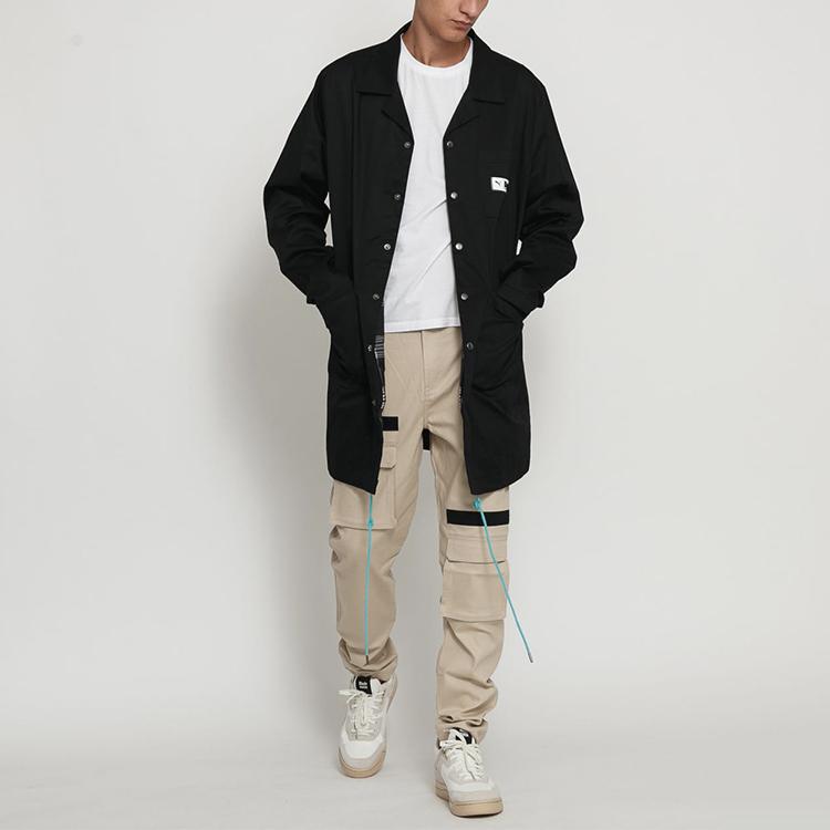 Puma X RHUDE PUMA X RHUDE Тренчи Мужские Черный Лацкан Умеренный 595344-01